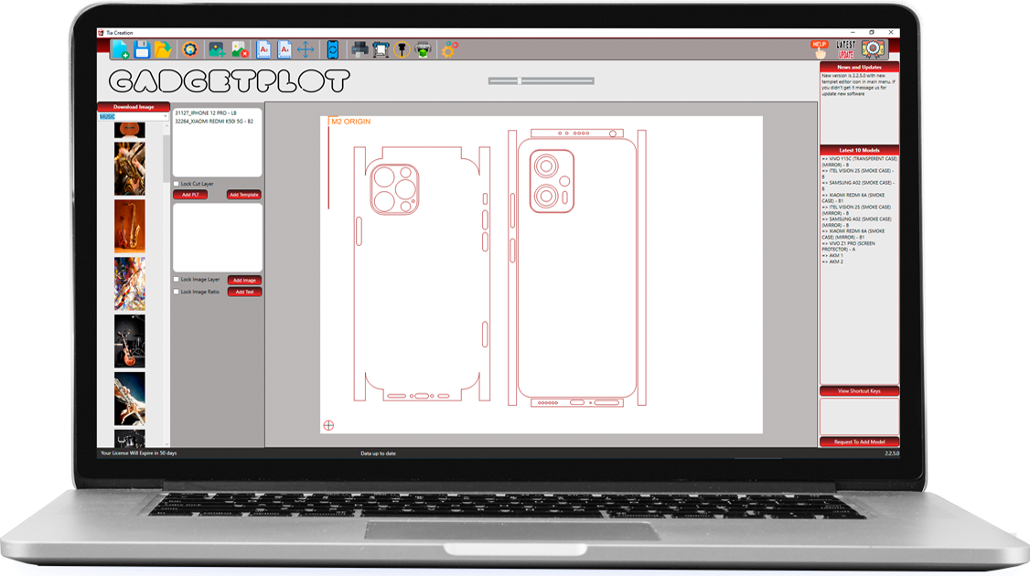 GADGETPLOT Mobile Skin Cutting Software